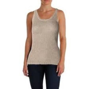 tan sleeveless sweater tank top